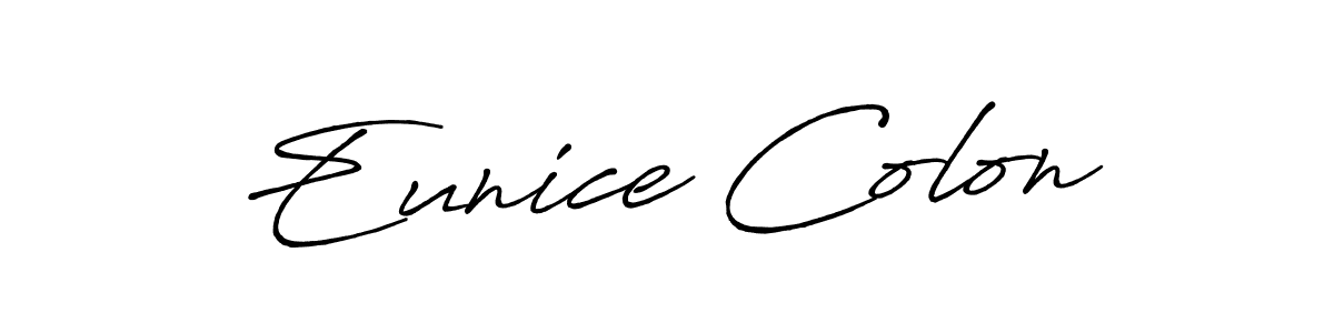 Similarly Antro_Vectra_Bolder is the best handwritten signature design. Signature creator online .You can use it as an online autograph creator for name Eunice Colon. Eunice Colon signature style 7 images and pictures png