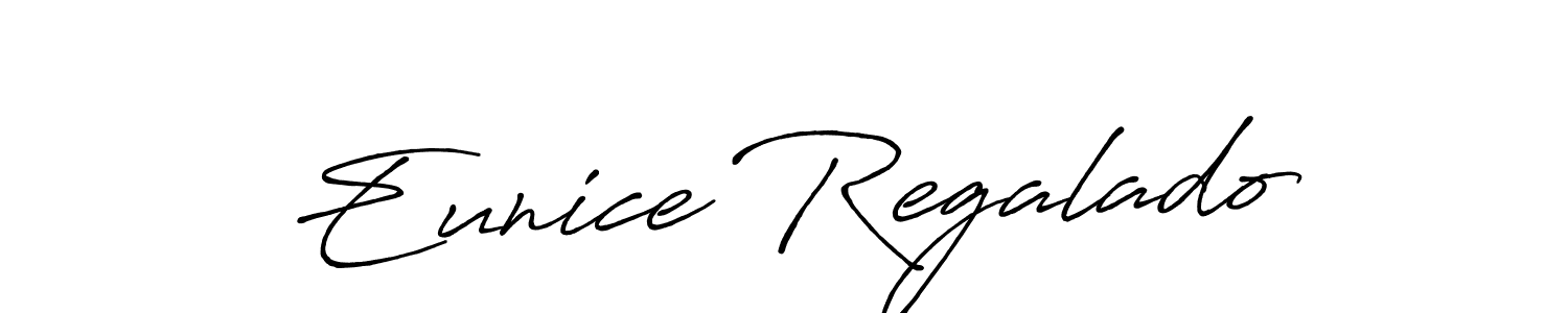 Also we have Eunice Regalado name is the best signature style. Create professional handwritten signature collection using Antro_Vectra_Bolder autograph style. Eunice Regalado signature style 7 images and pictures png