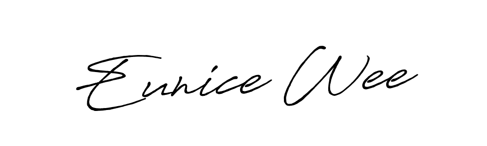 How to make Eunice Wee name signature. Use Antro_Vectra_Bolder style for creating short signs online. This is the latest handwritten sign. Eunice Wee signature style 7 images and pictures png