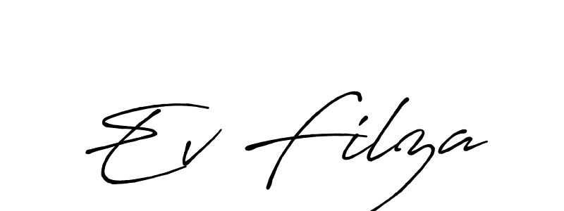 Also You can easily find your signature by using the search form. We will create Ev Filza name handwritten signature images for you free of cost using Antro_Vectra_Bolder sign style. Ev Filza signature style 7 images and pictures png