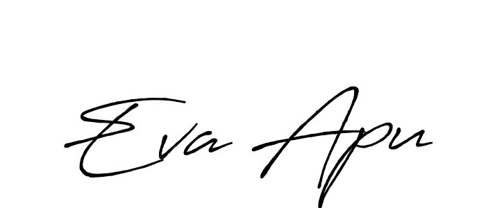 Antro_Vectra_Bolder is a professional signature style that is perfect for those who want to add a touch of class to their signature. It is also a great choice for those who want to make their signature more unique. Get Eva Apu name to fancy signature for free. Eva Apu signature style 7 images and pictures png
