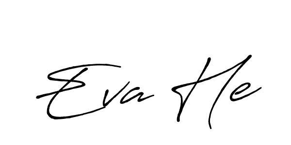 Design your own signature with our free online signature maker. With this signature software, you can create a handwritten (Antro_Vectra_Bolder) signature for name Eva He. Eva He signature style 7 images and pictures png