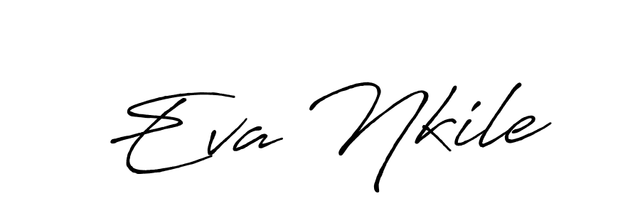 Also You can easily find your signature by using the search form. We will create Eva Nkile name handwritten signature images for you free of cost using Antro_Vectra_Bolder sign style. Eva Nkile signature style 7 images and pictures png
