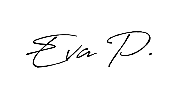 Design your own signature with our free online signature maker. With this signature software, you can create a handwritten (Antro_Vectra_Bolder) signature for name Eva P.. Eva P. signature style 7 images and pictures png