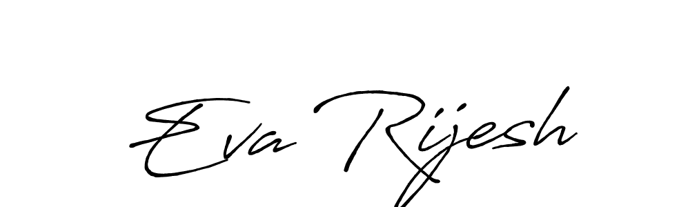 How to make Eva Rijesh name signature. Use Antro_Vectra_Bolder style for creating short signs online. This is the latest handwritten sign. Eva Rijesh signature style 7 images and pictures png