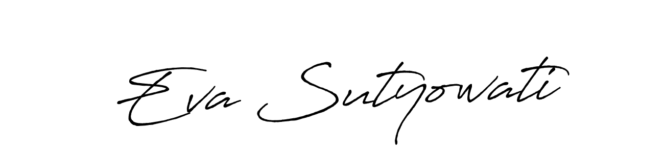 Eva Sutyowati stylish signature style. Best Handwritten Sign (Antro_Vectra_Bolder) for my name. Handwritten Signature Collection Ideas for my name Eva Sutyowati. Eva Sutyowati signature style 7 images and pictures png