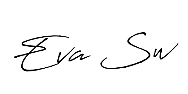 Eva Sw stylish signature style. Best Handwritten Sign (Antro_Vectra_Bolder) for my name. Handwritten Signature Collection Ideas for my name Eva Sw. Eva Sw signature style 7 images and pictures png