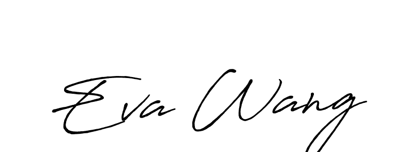 if you are searching for the best signature style for your name Eva Wang. so please give up your signature search. here we have designed multiple signature styles  using Antro_Vectra_Bolder. Eva Wang signature style 7 images and pictures png