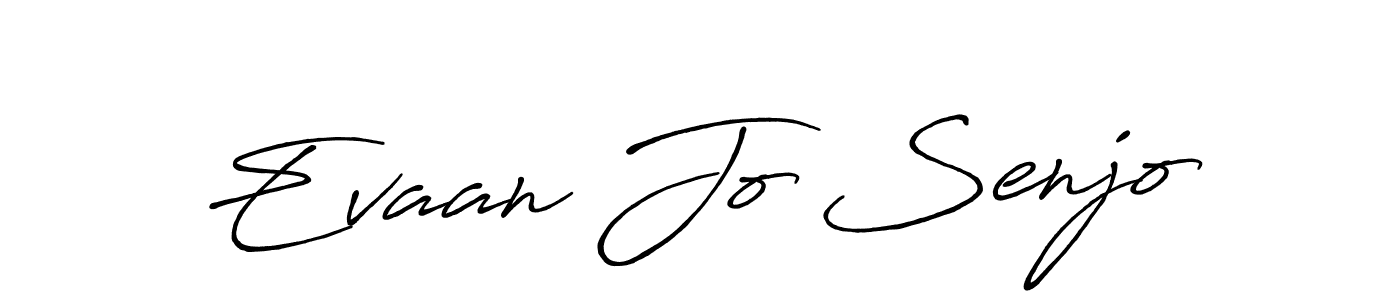 Also You can easily find your signature by using the search form. We will create Evaan Jo Senjo name handwritten signature images for you free of cost using Antro_Vectra_Bolder sign style. Evaan Jo Senjo signature style 7 images and pictures png