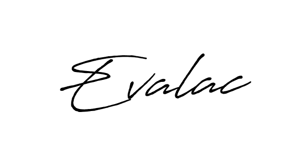 Use a signature maker to create a handwritten signature online. With this signature software, you can design (Antro_Vectra_Bolder) your own signature for name Evalac. Evalac signature style 7 images and pictures png