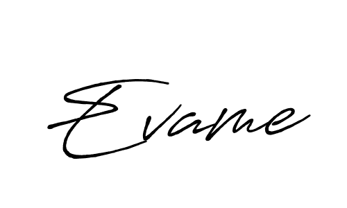 Antro_Vectra_Bolder is a professional signature style that is perfect for those who want to add a touch of class to their signature. It is also a great choice for those who want to make their signature more unique. Get Evame name to fancy signature for free. Evame signature style 7 images and pictures png