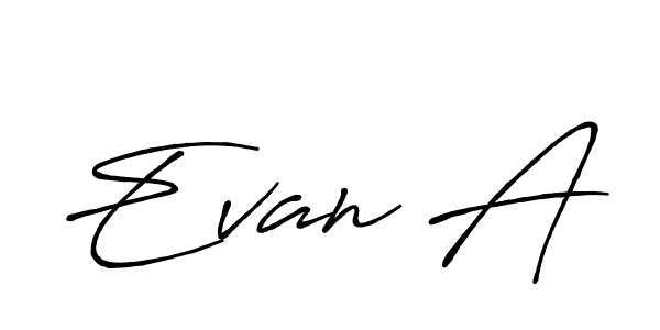 Design your own signature with our free online signature maker. With this signature software, you can create a handwritten (Antro_Vectra_Bolder) signature for name Evan A. Evan A signature style 7 images and pictures png