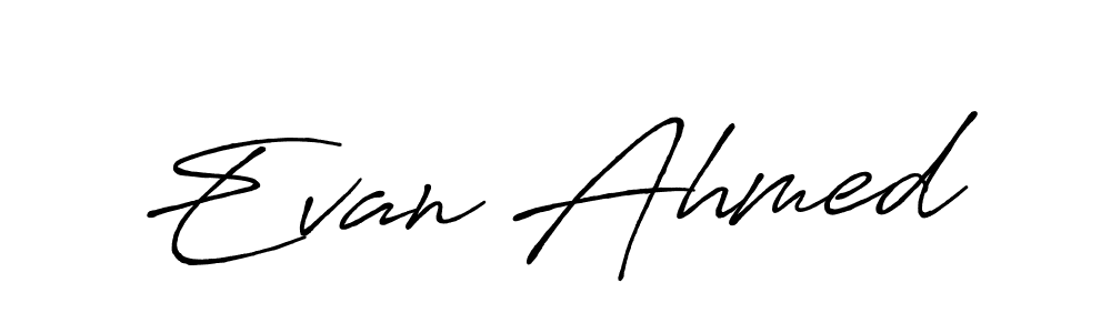 Evan Ahmed stylish signature style. Best Handwritten Sign (Antro_Vectra_Bolder) for my name. Handwritten Signature Collection Ideas for my name Evan Ahmed. Evan Ahmed signature style 7 images and pictures png