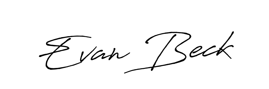 Evan Beck stylish signature style. Best Handwritten Sign (Antro_Vectra_Bolder) for my name. Handwritten Signature Collection Ideas for my name Evan Beck. Evan Beck signature style 7 images and pictures png