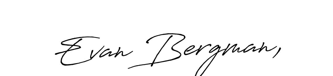 It looks lik you need a new signature style for name Evan Bergman,. Design unique handwritten (Antro_Vectra_Bolder) signature with our free signature maker in just a few clicks. Evan Bergman, signature style 7 images and pictures png