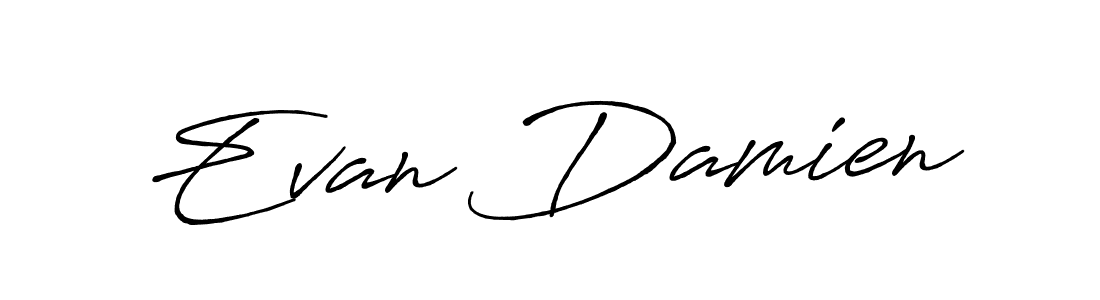 Make a beautiful signature design for name Evan Damien. With this signature (Antro_Vectra_Bolder) style, you can create a handwritten signature for free. Evan Damien signature style 7 images and pictures png