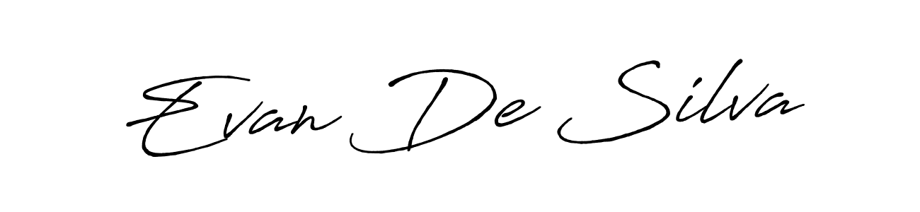 Also we have Evan De Silva name is the best signature style. Create professional handwritten signature collection using Antro_Vectra_Bolder autograph style. Evan De Silva signature style 7 images and pictures png