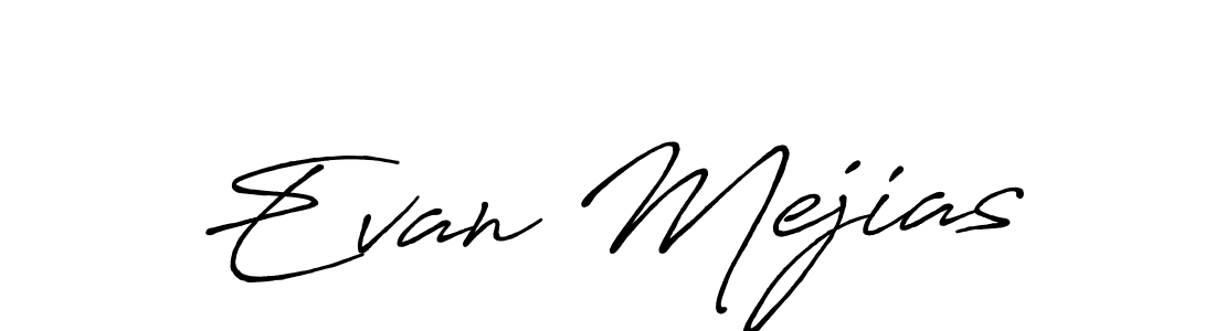 Make a beautiful signature design for name Evan Mejias. With this signature (Antro_Vectra_Bolder) style, you can create a handwritten signature for free. Evan Mejias signature style 7 images and pictures png