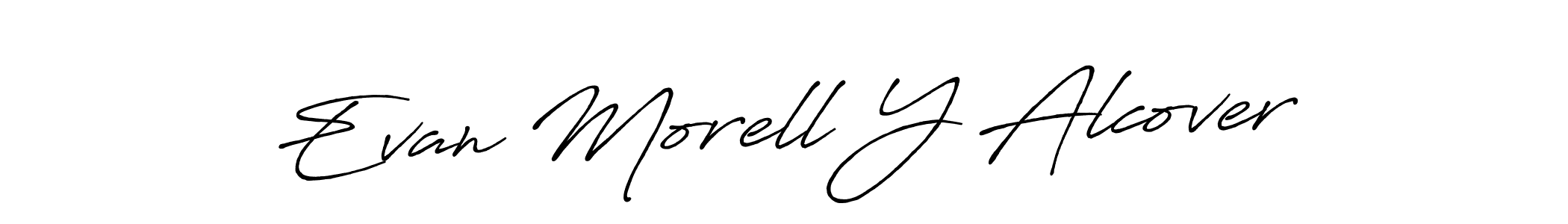 Make a beautiful signature design for name Evan Morell Y Alcover. With this signature (Antro_Vectra_Bolder) style, you can create a handwritten signature for free. Evan Morell Y Alcover signature style 7 images and pictures png