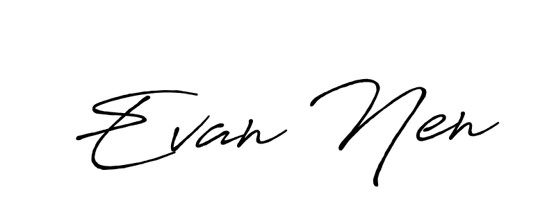 Antro_Vectra_Bolder is a professional signature style that is perfect for those who want to add a touch of class to their signature. It is also a great choice for those who want to make their signature more unique. Get Evan Nen name to fancy signature for free. Evan Nen signature style 7 images and pictures png
