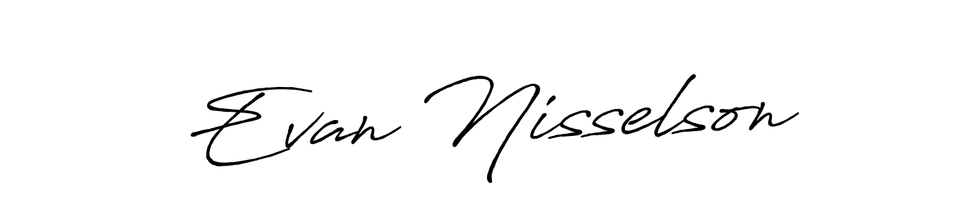 Create a beautiful signature design for name Evan Nisselson. With this signature (Antro_Vectra_Bolder) fonts, you can make a handwritten signature for free. Evan Nisselson signature style 7 images and pictures png