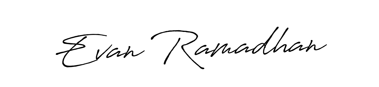 Once you've used our free online signature maker to create your best signature Antro_Vectra_Bolder style, it's time to enjoy all of the benefits that Evan Ramadhan name signing documents. Evan Ramadhan signature style 7 images and pictures png