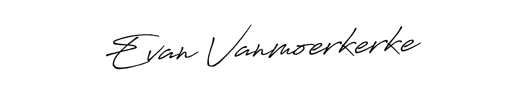 Evan Vanmoerkerke stylish signature style. Best Handwritten Sign (Antro_Vectra_Bolder) for my name. Handwritten Signature Collection Ideas for my name Evan Vanmoerkerke. Evan Vanmoerkerke signature style 7 images and pictures png