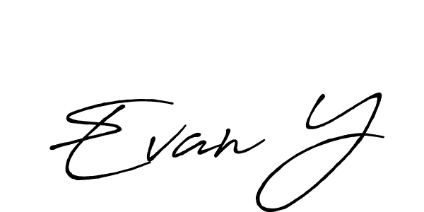 The best way (Antro_Vectra_Bolder) to make a short signature is to pick only two or three words in your name. The name Evan Y include a total of six letters. For converting this name. Evan Y signature style 7 images and pictures png