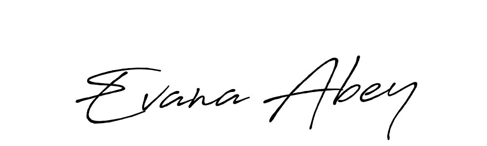 The best way (Antro_Vectra_Bolder) to make a short signature is to pick only two or three words in your name. The name Evana Abey include a total of six letters. For converting this name. Evana Abey signature style 7 images and pictures png