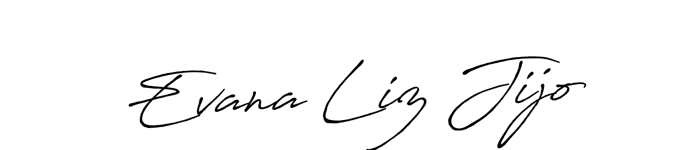 Design your own signature with our free online signature maker. With this signature software, you can create a handwritten (Antro_Vectra_Bolder) signature for name Evana Liz Jijo. Evana Liz Jijo signature style 7 images and pictures png