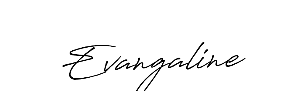 How to make Evangaline name signature. Use Antro_Vectra_Bolder style for creating short signs online. This is the latest handwritten sign. Evangaline signature style 7 images and pictures png
