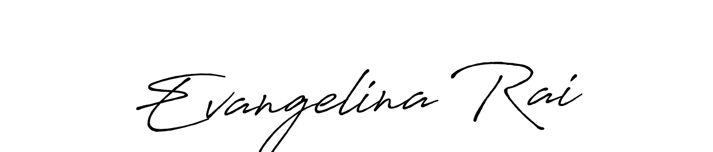 Create a beautiful signature design for name Evangelina Rai. With this signature (Antro_Vectra_Bolder) fonts, you can make a handwritten signature for free. Evangelina Rai signature style 7 images and pictures png