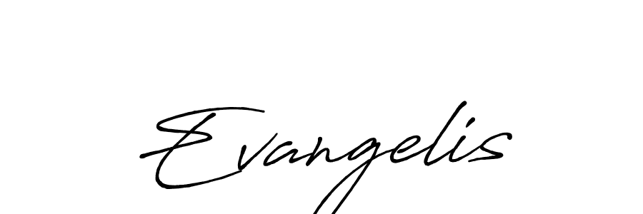 Evangelis stylish signature style. Best Handwritten Sign (Antro_Vectra_Bolder) for my name. Handwritten Signature Collection Ideas for my name Evangelis. Evangelis signature style 7 images and pictures png