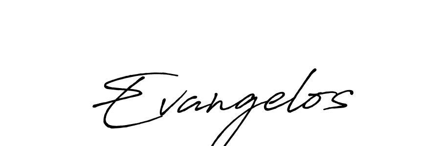 How to make Evangelos signature? Antro_Vectra_Bolder is a professional autograph style. Create handwritten signature for Evangelos name. Evangelos signature style 7 images and pictures png