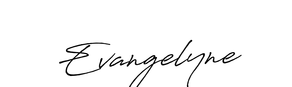 Make a beautiful signature design for name Evangelyne. With this signature (Antro_Vectra_Bolder) style, you can create a handwritten signature for free. Evangelyne signature style 7 images and pictures png