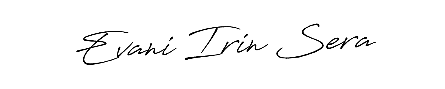 How to make Evani Irin Sera signature? Antro_Vectra_Bolder is a professional autograph style. Create handwritten signature for Evani Irin Sera name. Evani Irin Sera signature style 7 images and pictures png