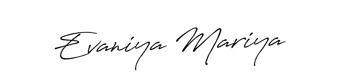 The best way (Antro_Vectra_Bolder) to make a short signature is to pick only two or three words in your name. The name Evaniya Mariya include a total of six letters. For converting this name. Evaniya Mariya signature style 7 images and pictures png