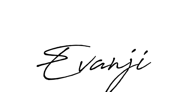 Create a beautiful signature design for name Evanji. With this signature (Antro_Vectra_Bolder) fonts, you can make a handwritten signature for free. Evanji signature style 7 images and pictures png