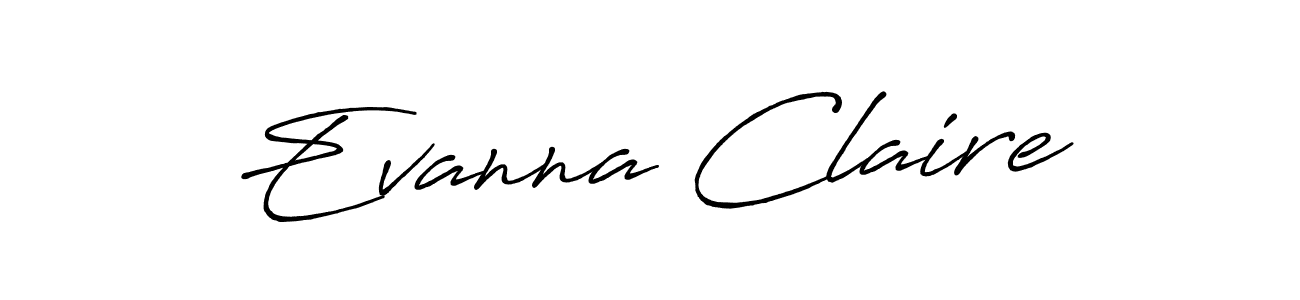 Also we have Evanna Claire name is the best signature style. Create professional handwritten signature collection using Antro_Vectra_Bolder autograph style. Evanna Claire signature style 7 images and pictures png