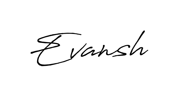 How to make Evansh signature? Antro_Vectra_Bolder is a professional autograph style. Create handwritten signature for Evansh name. Evansh signature style 7 images and pictures png