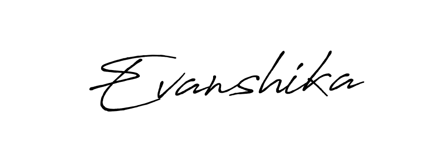 Make a beautiful signature design for name Evanshika. Use this online signature maker to create a handwritten signature for free. Evanshika signature style 7 images and pictures png