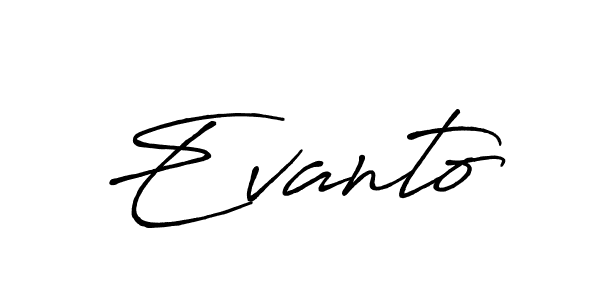 How to make Evanto signature? Antro_Vectra_Bolder is a professional autograph style. Create handwritten signature for Evanto name. Evanto signature style 7 images and pictures png