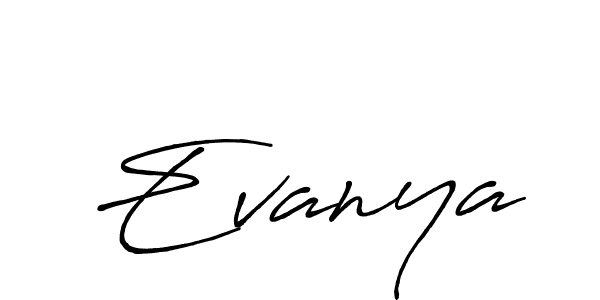 Create a beautiful signature design for name Evanya. With this signature (Antro_Vectra_Bolder) fonts, you can make a handwritten signature for free. Evanya signature style 7 images and pictures png