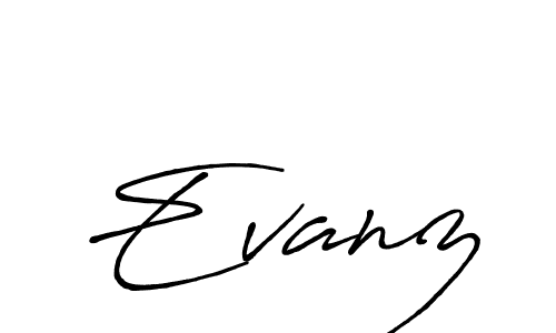 How to make Evanz signature? Antro_Vectra_Bolder is a professional autograph style. Create handwritten signature for Evanz name. Evanz signature style 7 images and pictures png