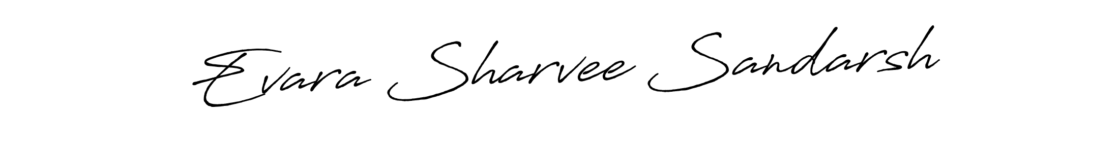 How to Draw Evara Sharvee Sandarsh signature style? Antro_Vectra_Bolder is a latest design signature styles for name Evara Sharvee Sandarsh. Evara Sharvee Sandarsh signature style 7 images and pictures png