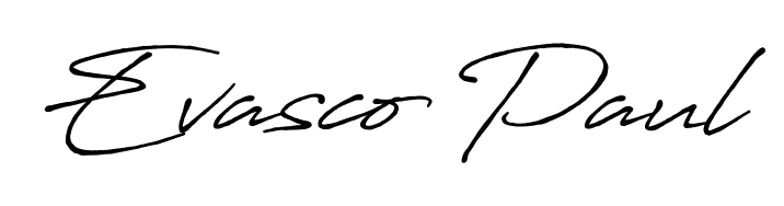Discover how Evasco Paul looks in an executive cursive font (Antro_Vectra_Bolder). Perfect for legal documents, invoices, and certificates. Evasco Paul signature style 7 images and pictures png
