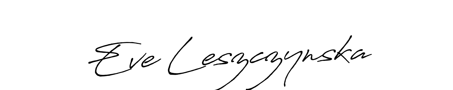 Make a short Eve Leszczynska signature style. Manage your documents anywhere anytime using Antro_Vectra_Bolder. Create and add eSignatures, submit forms, share and send files easily. Eve Leszczynska signature style 7 images and pictures png