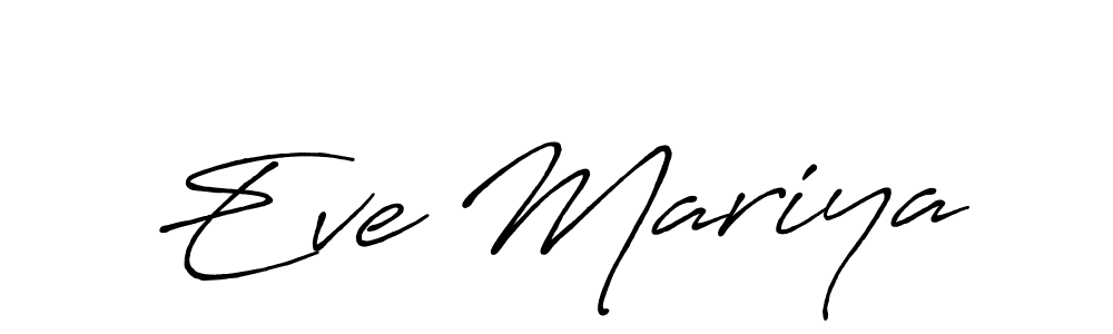 How to make Eve Mariya name signature. Use Antro_Vectra_Bolder style for creating short signs online. This is the latest handwritten sign. Eve Mariya signature style 7 images and pictures png