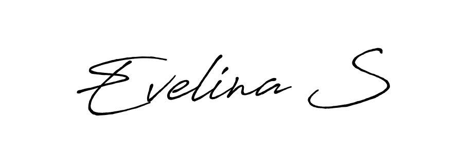 if you are searching for the best signature style for your name Evelina S. so please give up your signature search. here we have designed multiple signature styles  using Antro_Vectra_Bolder. Evelina S signature style 7 images and pictures png