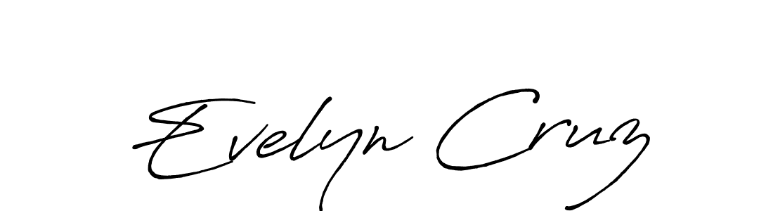 Make a beautiful signature design for name Evelyn Cruz. With this signature (Antro_Vectra_Bolder) style, you can create a handwritten signature for free. Evelyn Cruz signature style 7 images and pictures png